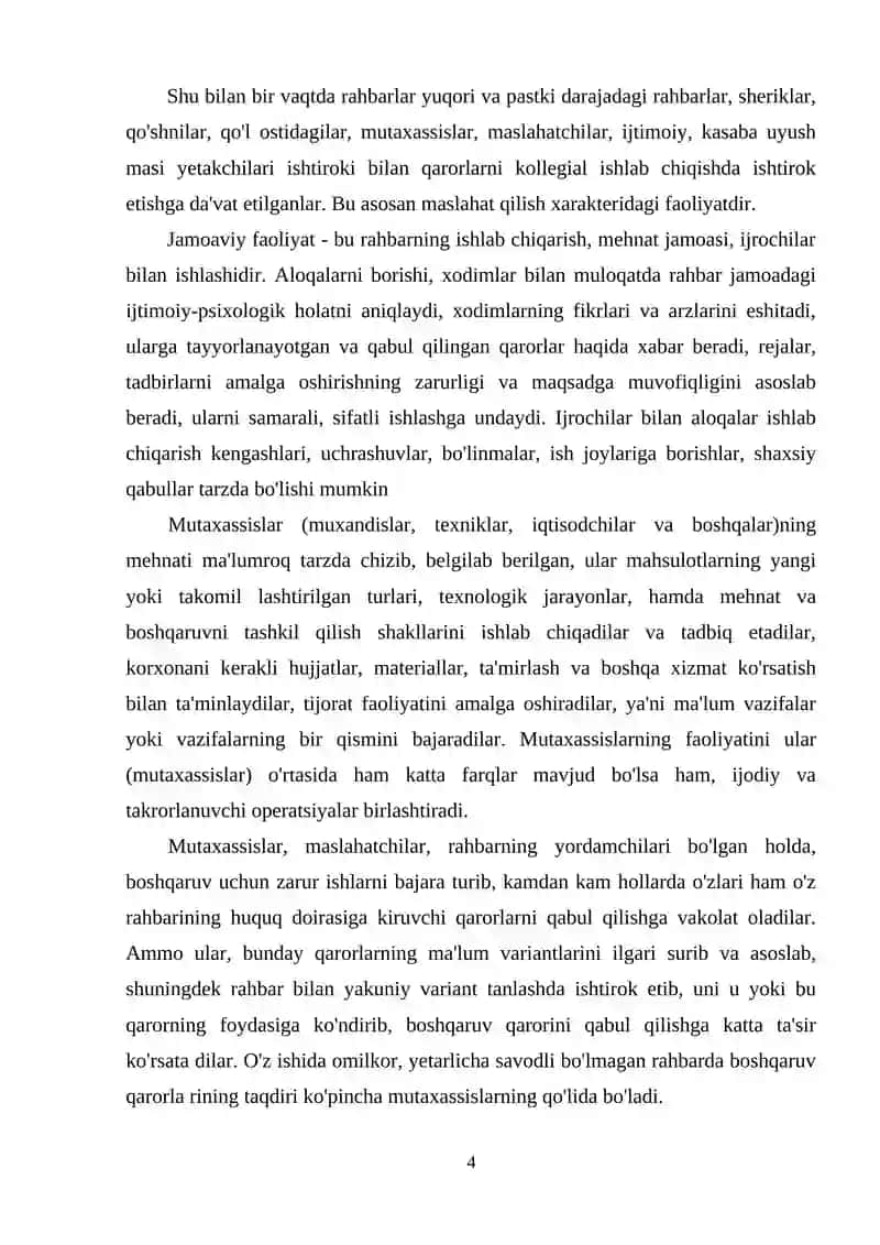 Boshqaruv personali muxnatning tashkil etish xususiyatlari 4