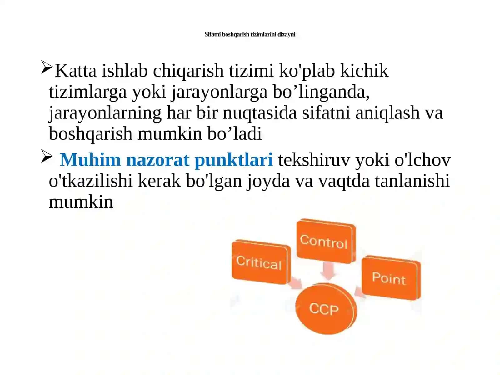 Operatsion Menejment Faniga oid mashg'ulot turi 4
