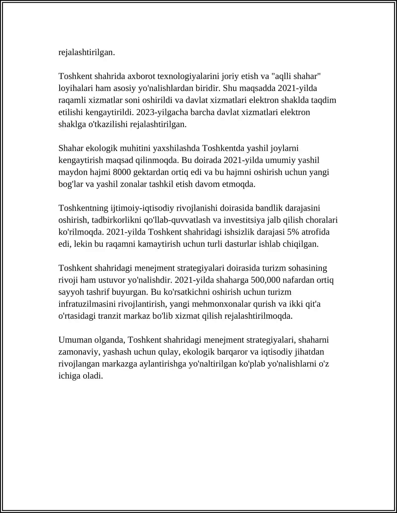Toshkent Menejment va Iqtisodiyot 4