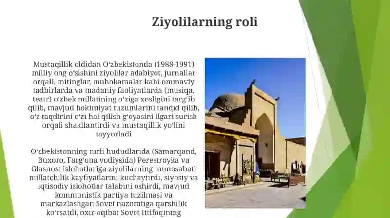 Oʻzbekistondagi ijtimoiy -siyosiy jarayonlar 4