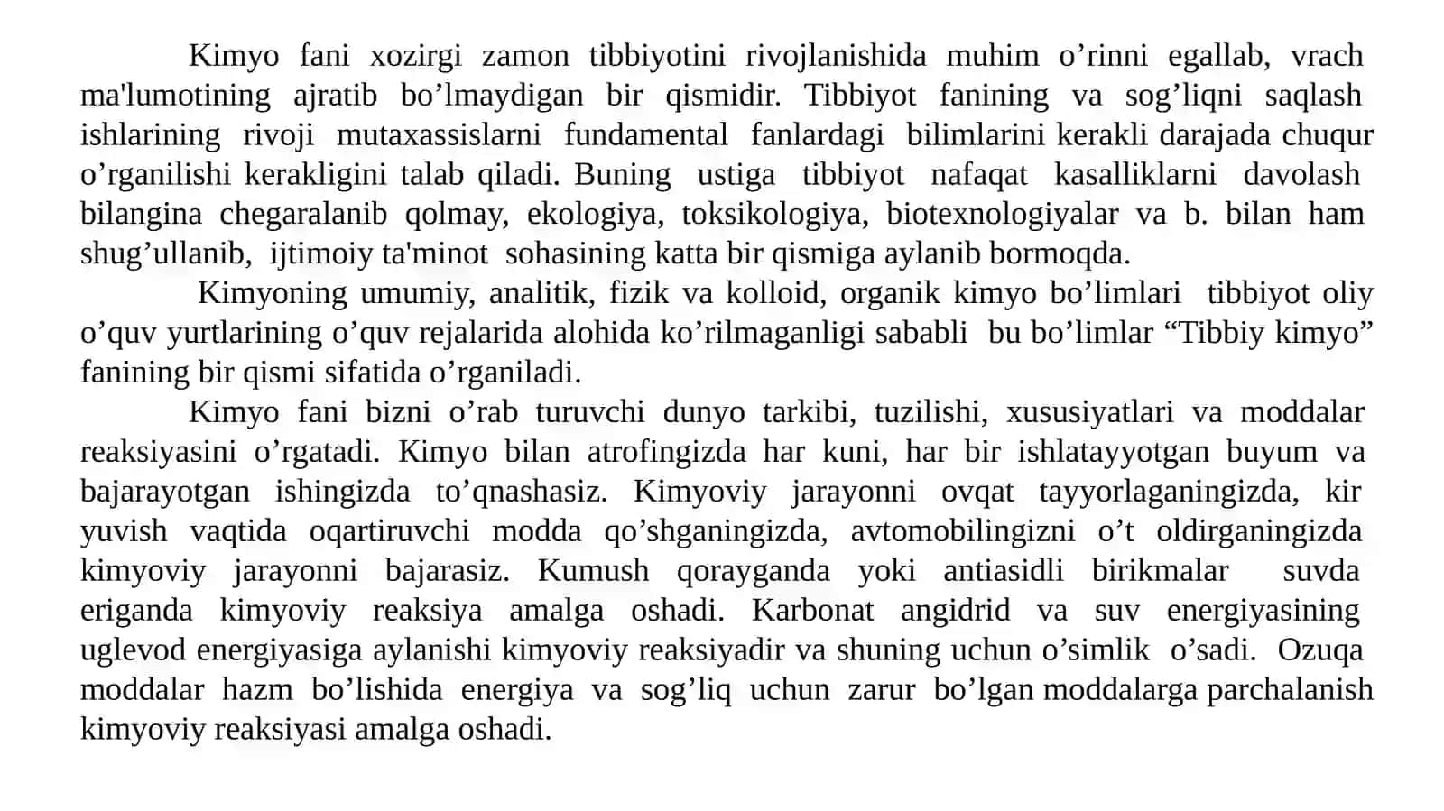 Tibbiy  kimyoga  kirish.  Kimyo  va  atrof  muhit.  Biogen  elementlar. 4
