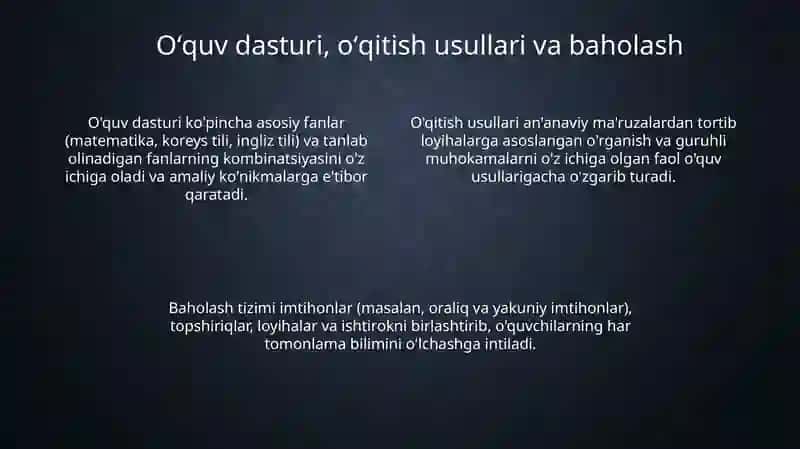Janubiy Koreya ta'lim tizimi 4