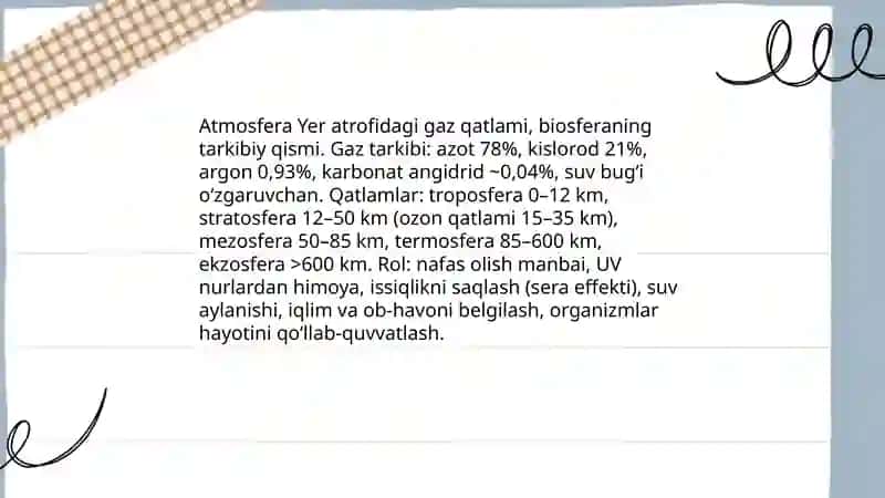 Biosfera va uning tarkibiy qismlari 4