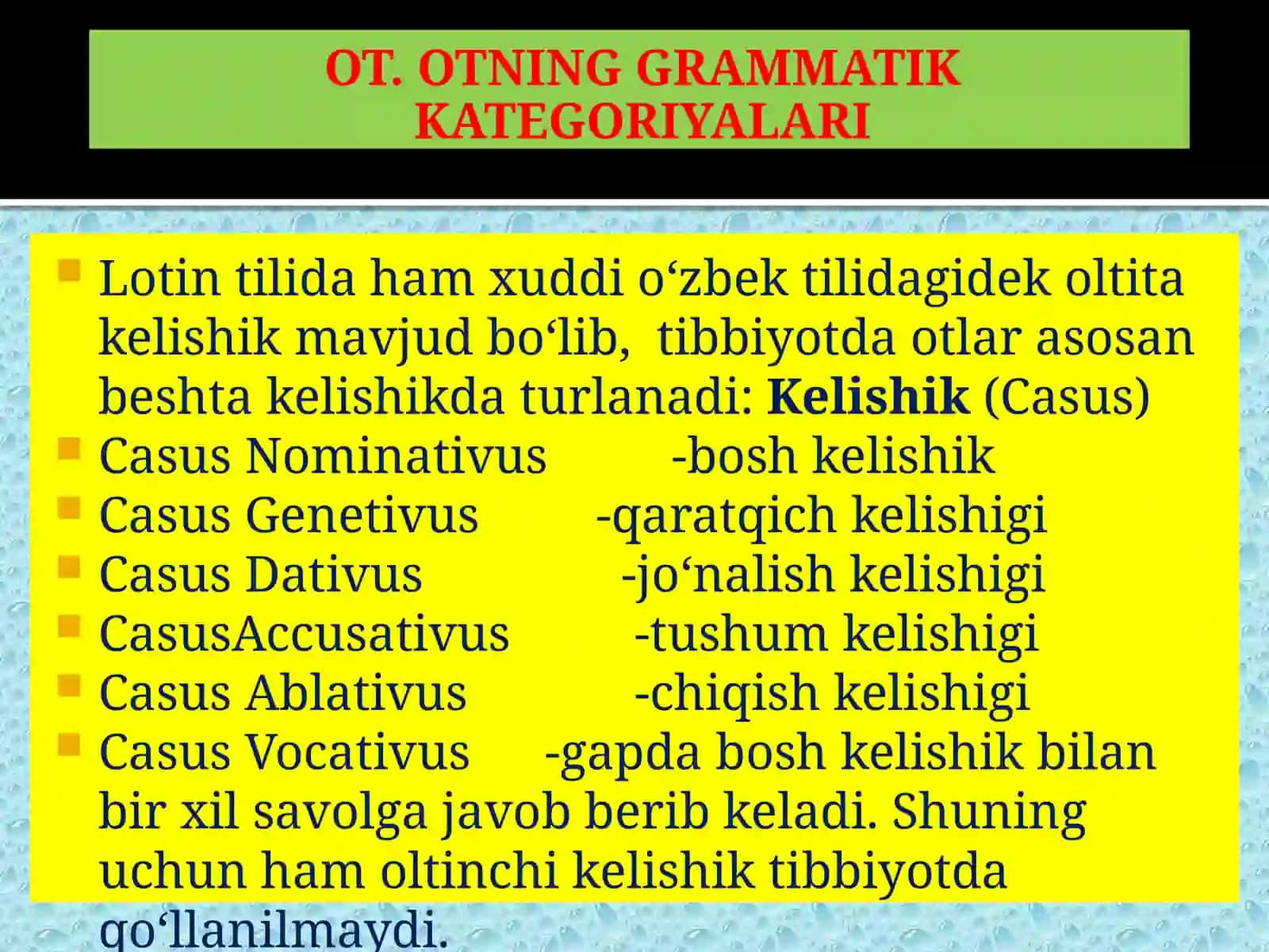 OT. OTNING GRAMMATIK KATEGORIYALARI 4