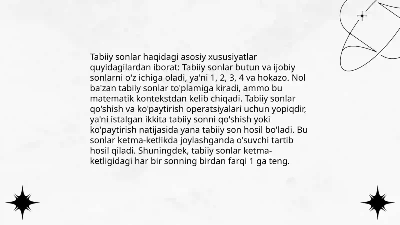Arifmetik amallarni o'rgatish metodikasi 4
