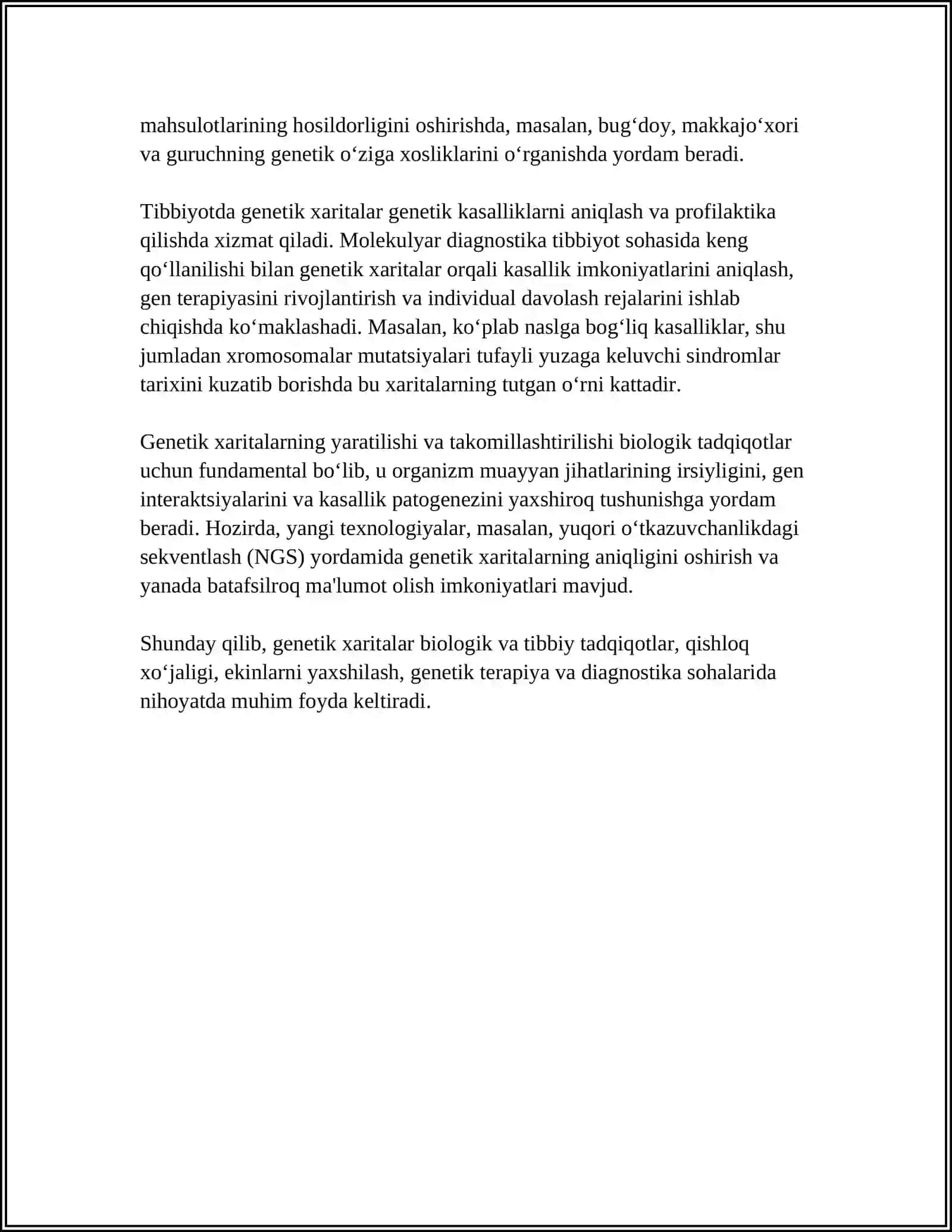MOLEKULYAR GENETIK XARITALARNI TAHLIL QILISH 4