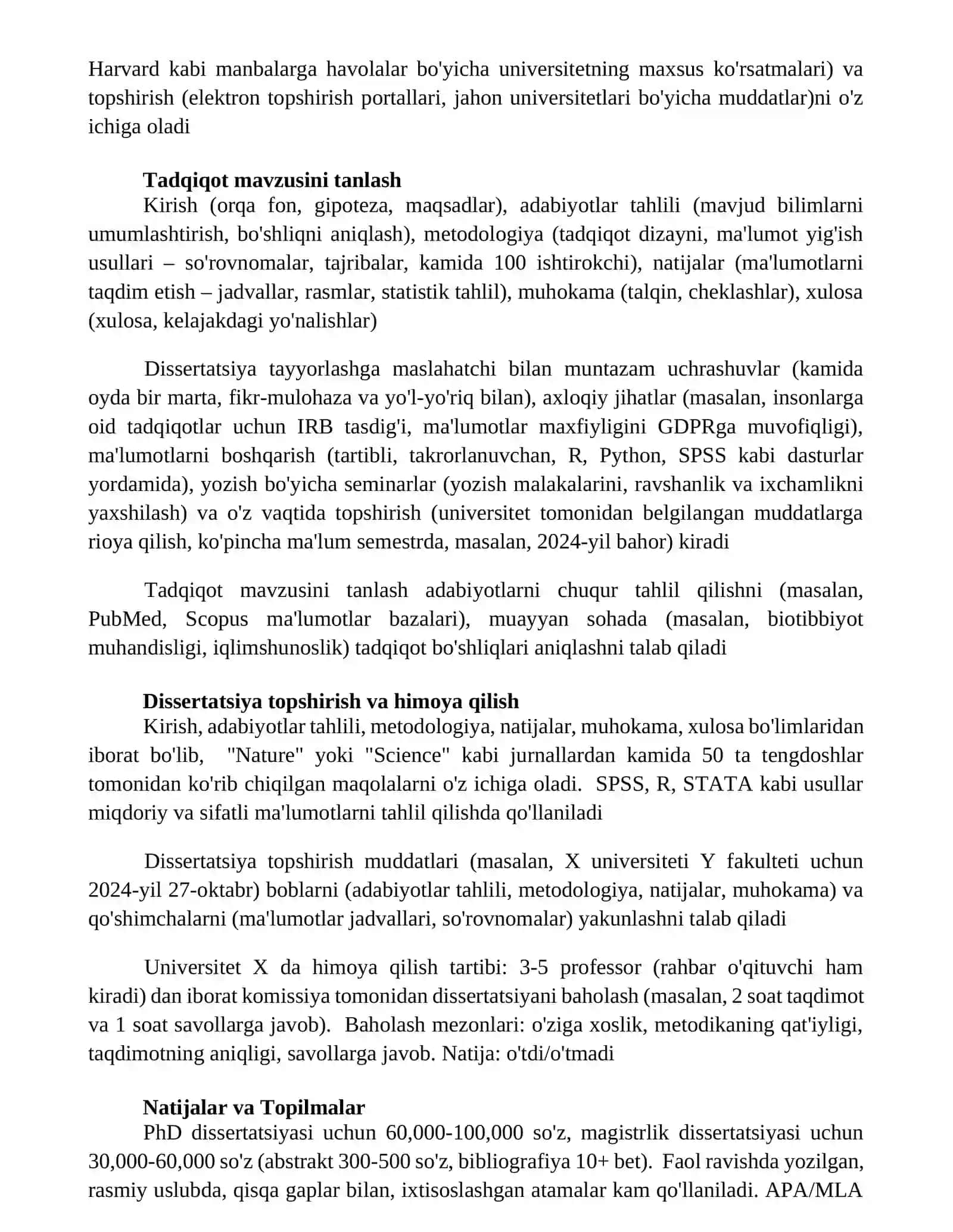 Ilmiy tezis yozish va tayyorlash tartibi 4