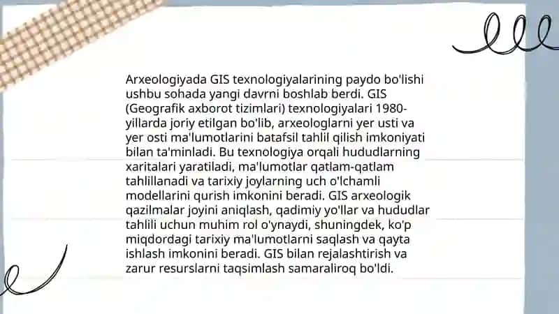 Gis tarixi va uning arxeologiya sohasida qo'llanilishi 4
