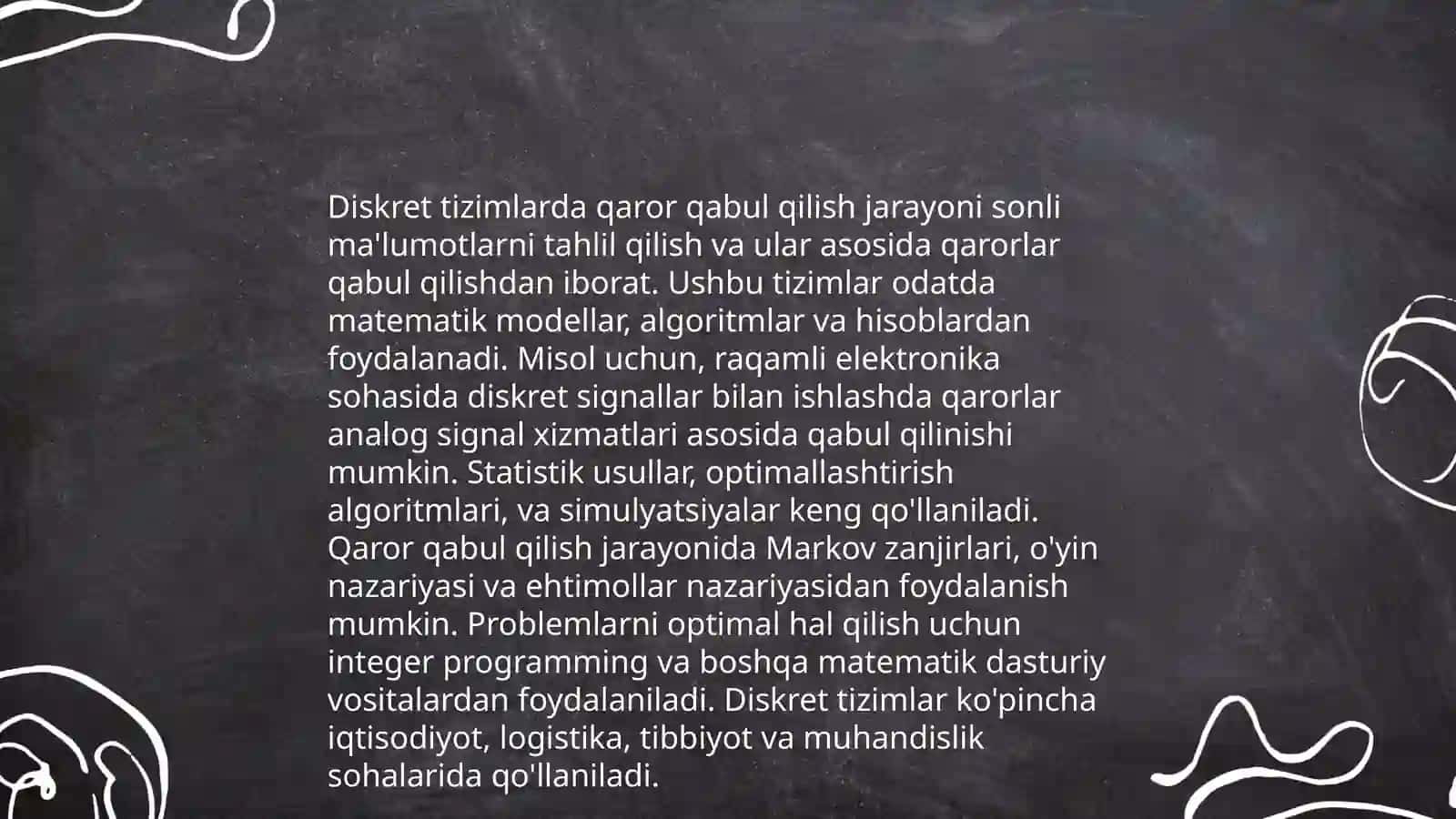 Menejment jarayonlarini modellashtirish usullari 4