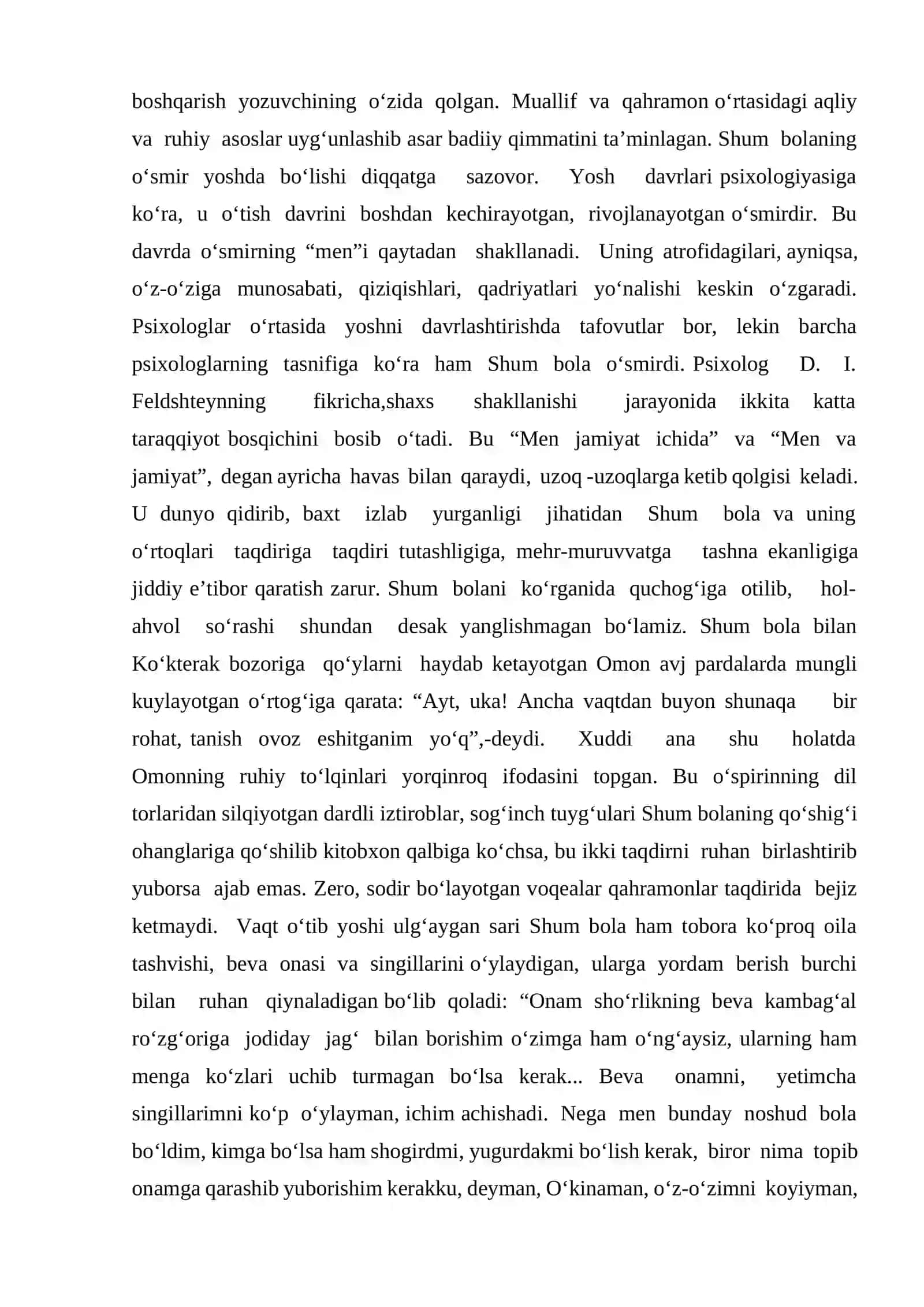 SHUM BOLA YUMORISTIK ASAR SIFATIDA 4