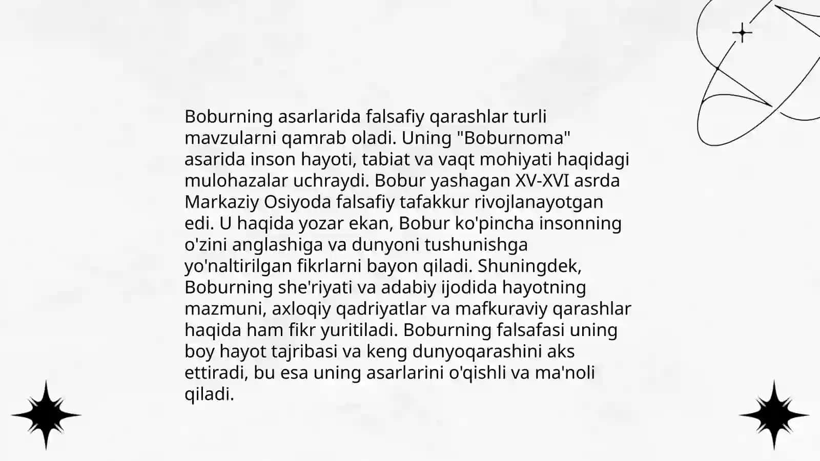 Boburning hayot falsafasi 4
