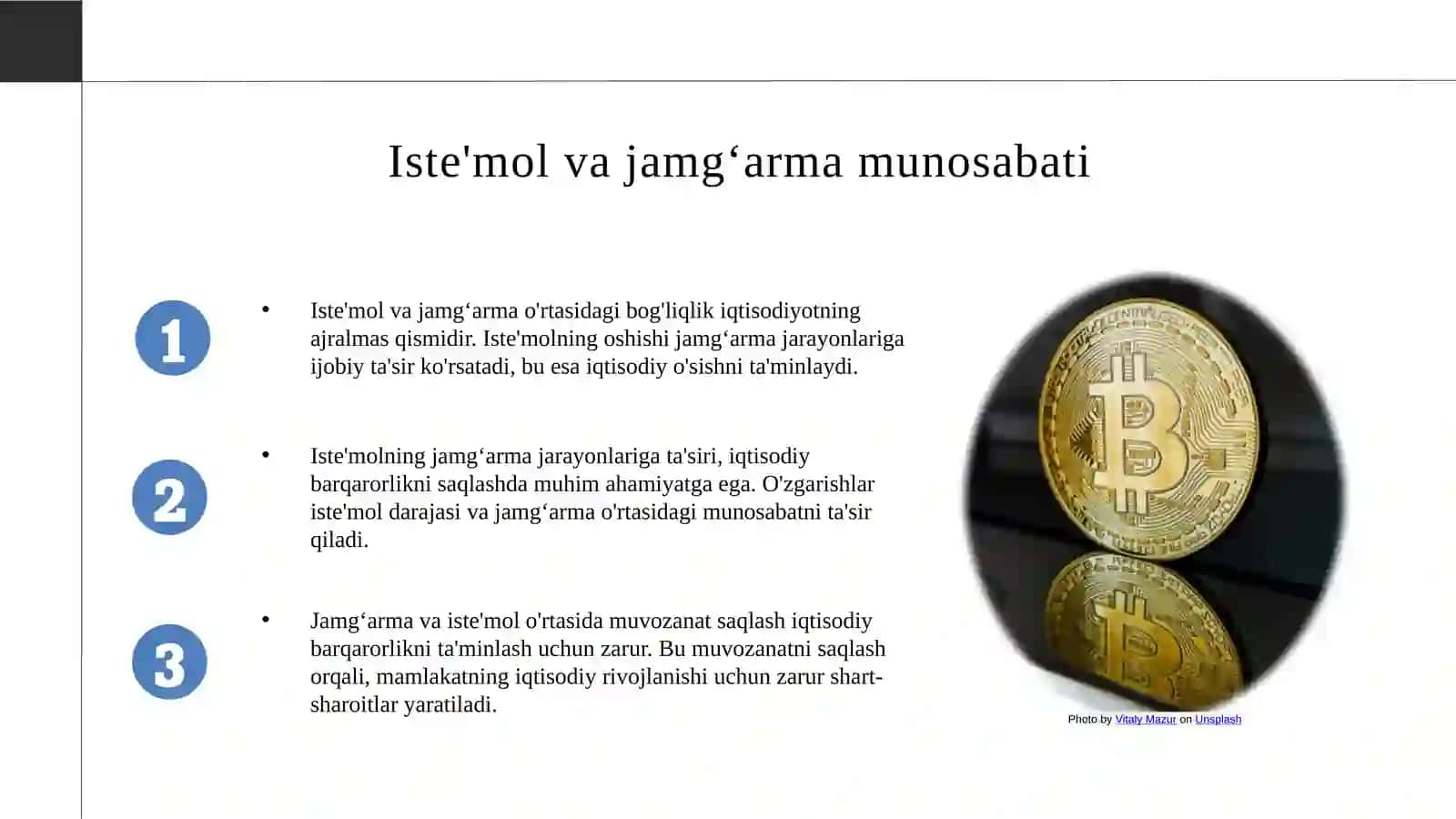Iste'mol, Jamg‘arma va Investitsiyalar 4