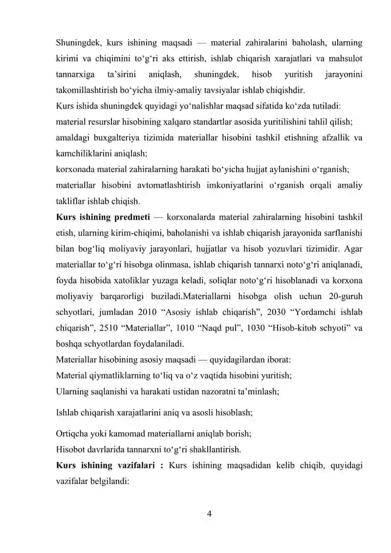 materiallarni hisobga olish 4