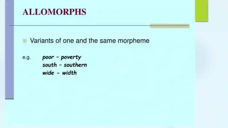 Morphology: The morphemic structure of the English language 4