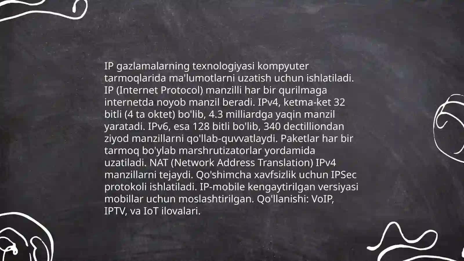 Ip gazlamalar assortimentini o’rganish 4