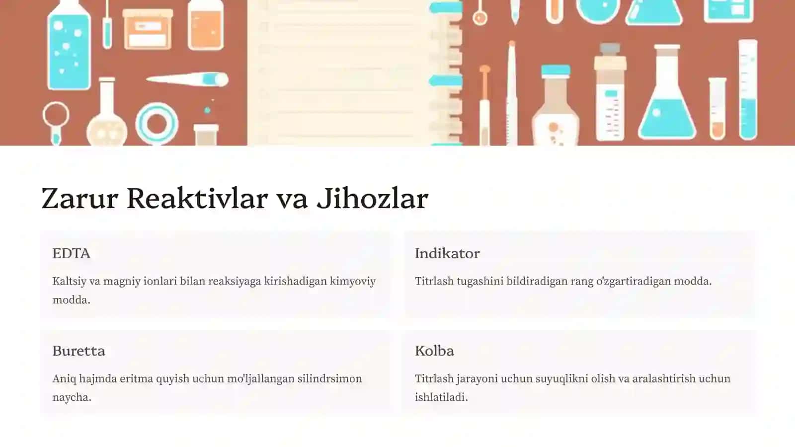 Titrometriya usulida suvning doimiy qattiqligini aniqlash 4