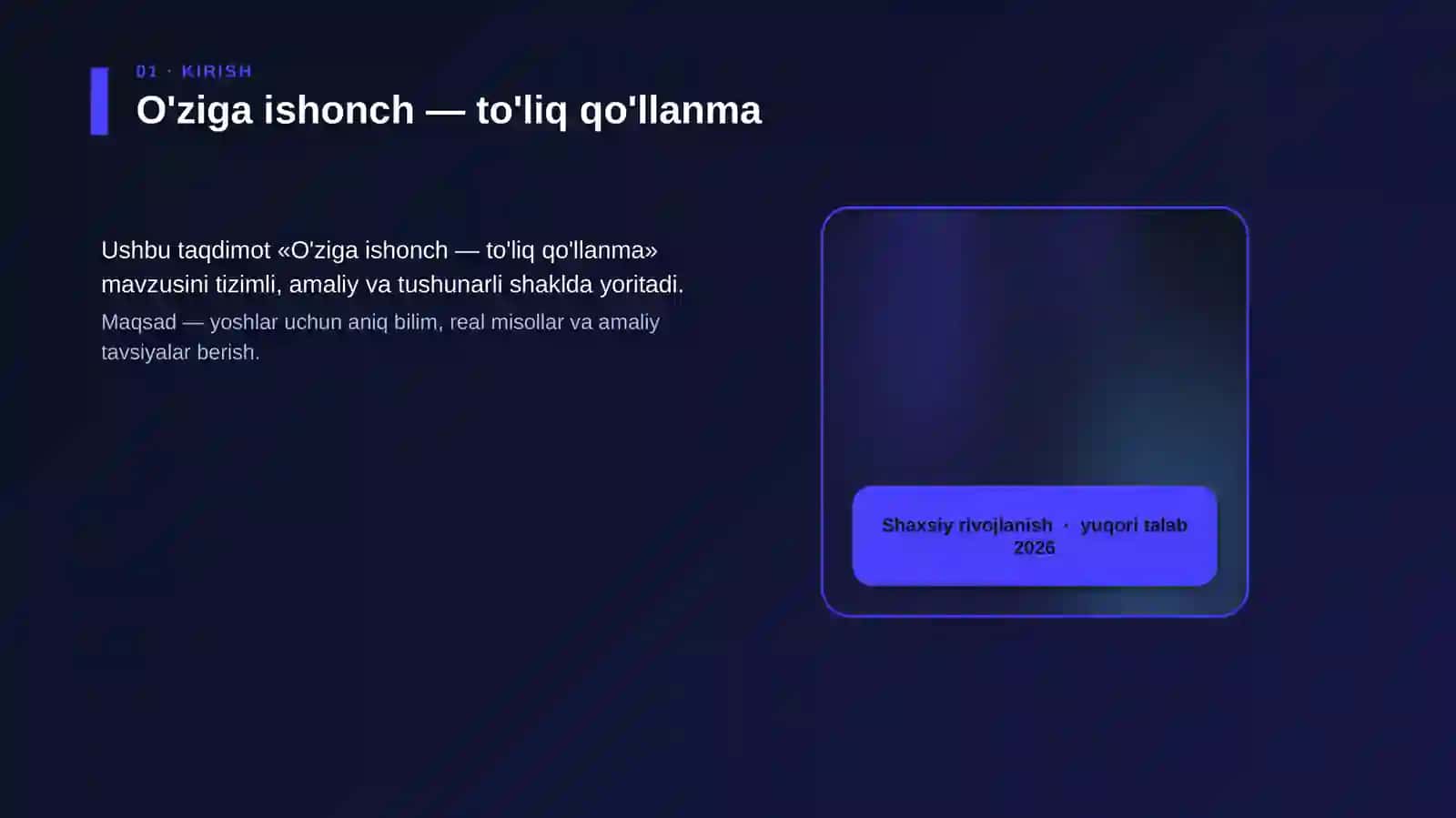 O'ziga ishonch — to'liq qo'llanma 4