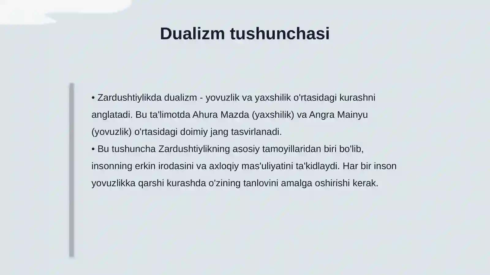 Zardushtiylikning aqidaviy ta'limoti 4