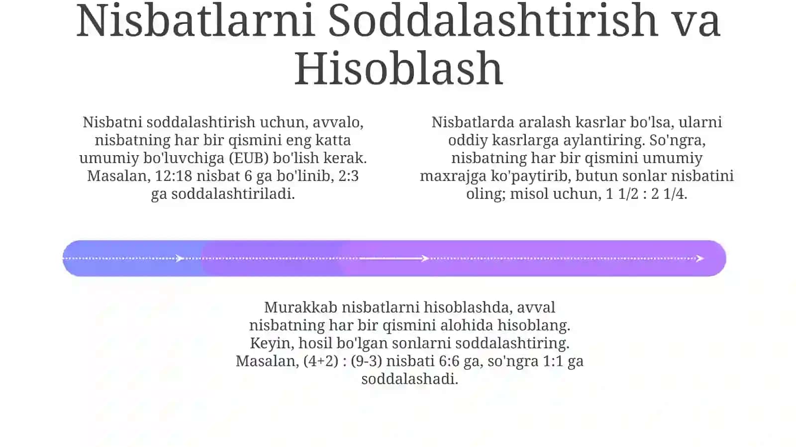Nisbatlar va Proportsiyalar Asoslari 4