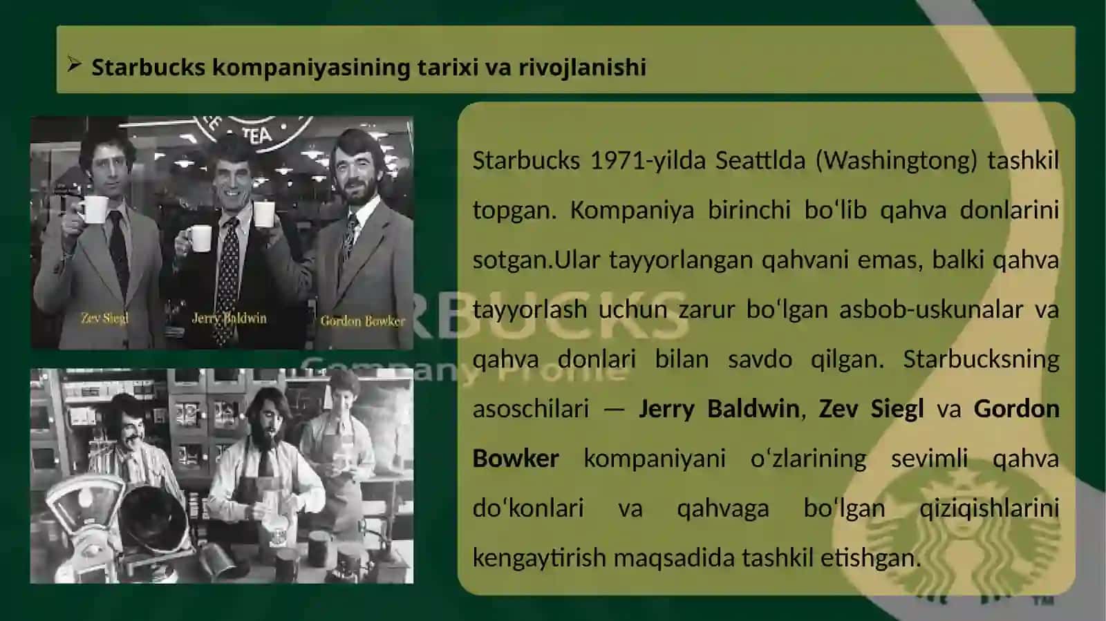 STARBUCKS KOMPANIYASI HAQIDA MA’LUMOT 4