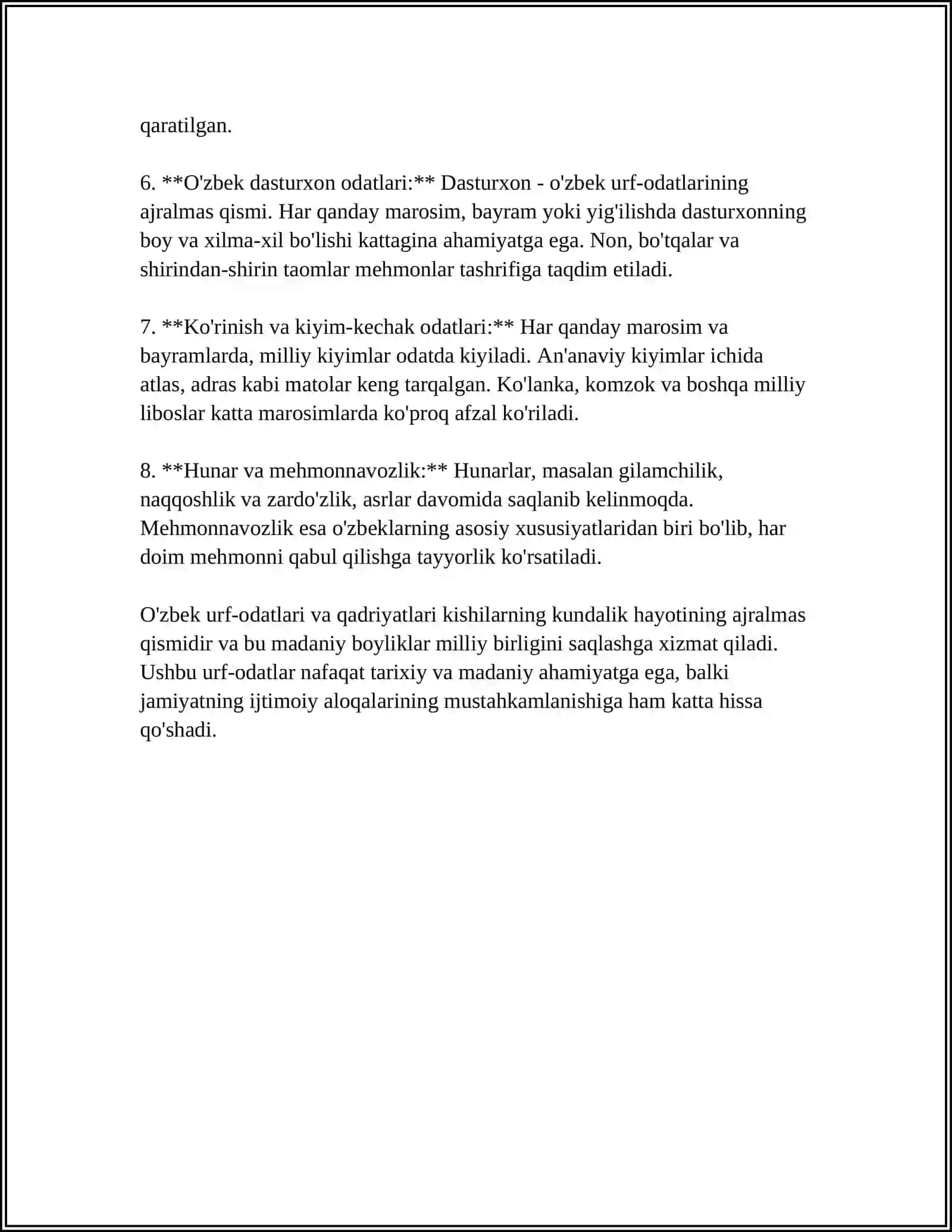 SHAXSNING MALAKA VA ODATLARI 4