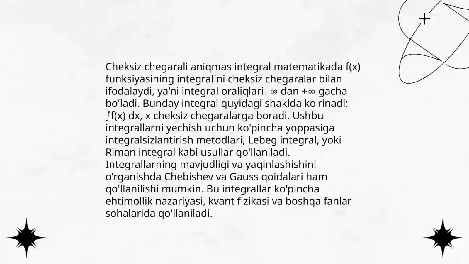 Aniqmas integralning asosiy turlari 4