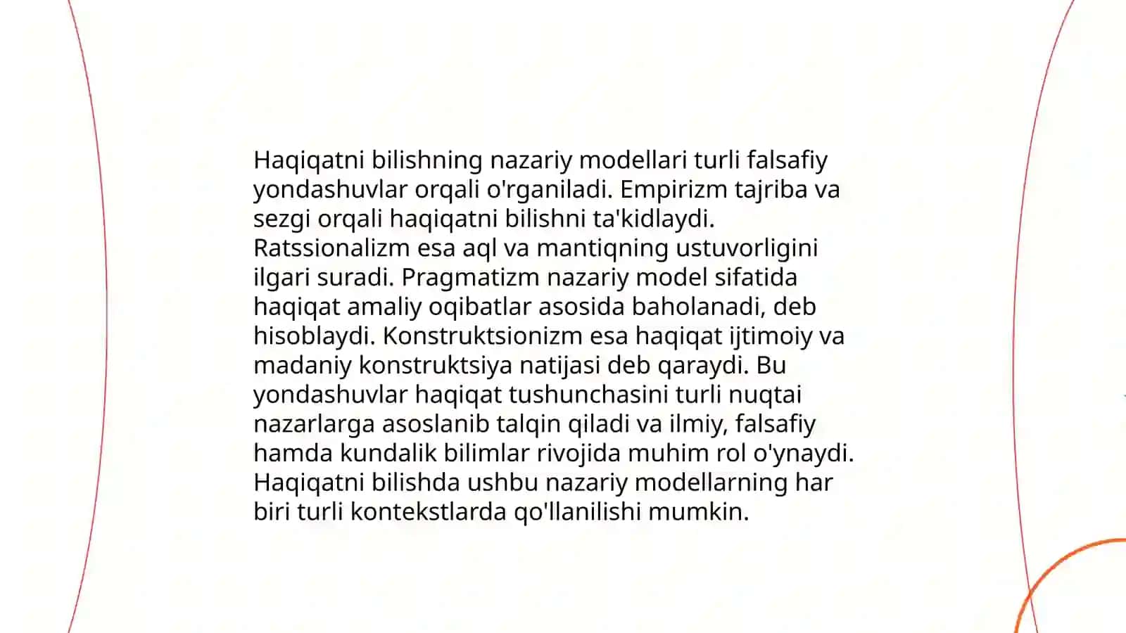 Haqiqat tushunchasi 4
