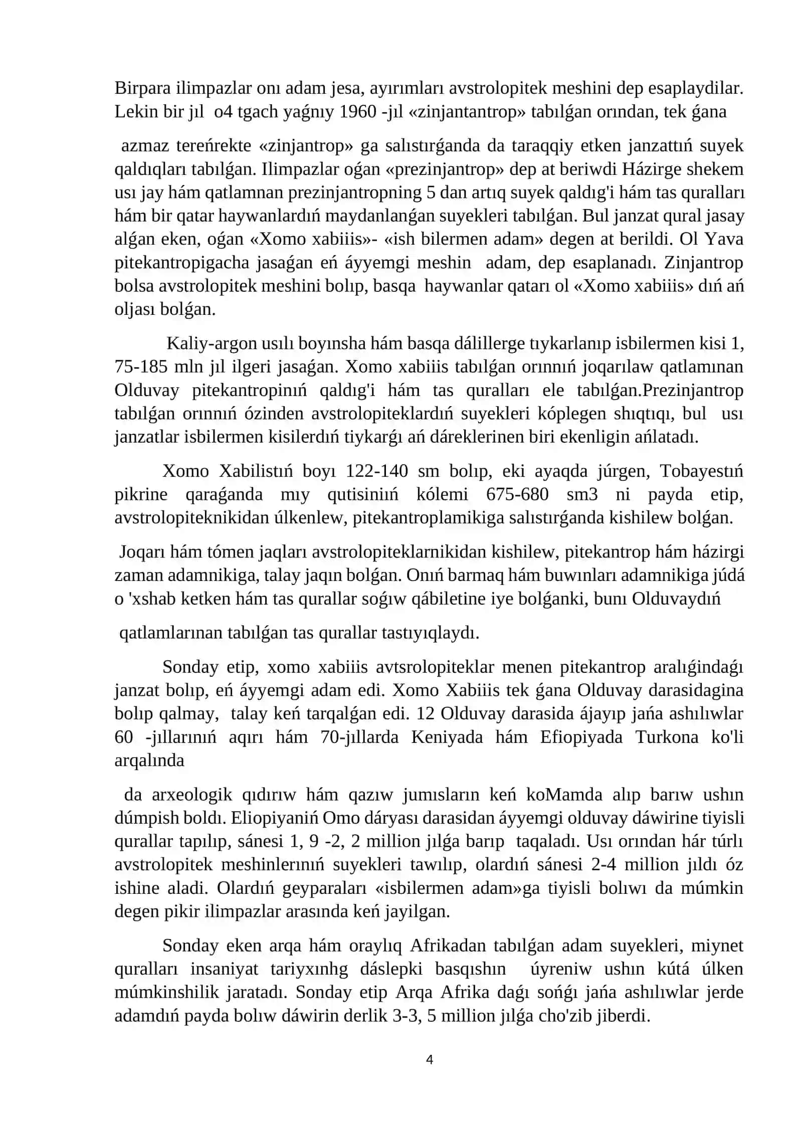 Avstralopiteklerdiń miynet iskerligi hám jasaw tárizi 4