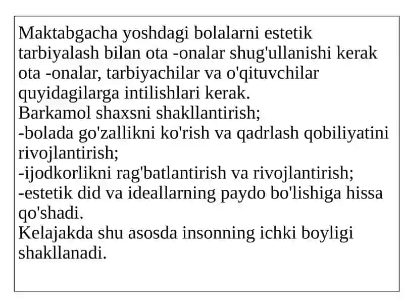 Maktabgacha ta'limda tabiiy va badiiy-estetik faoliyat 4