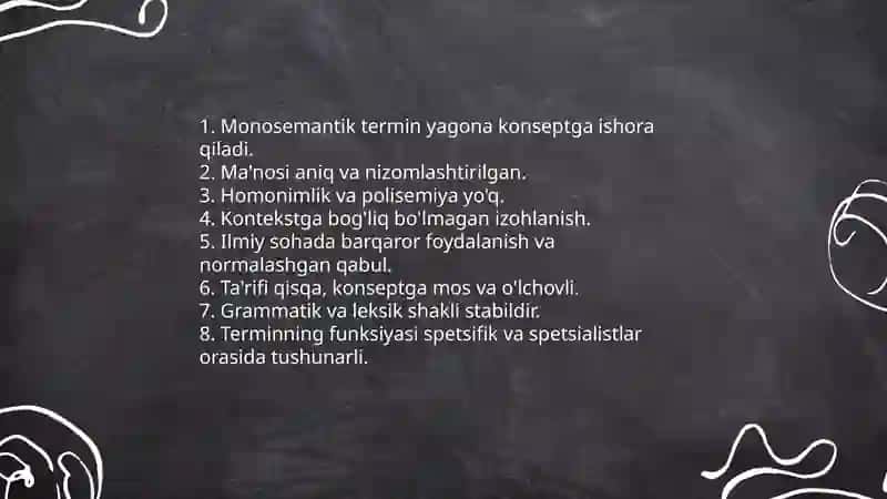 Terminlarning monosemantik harakteri 4