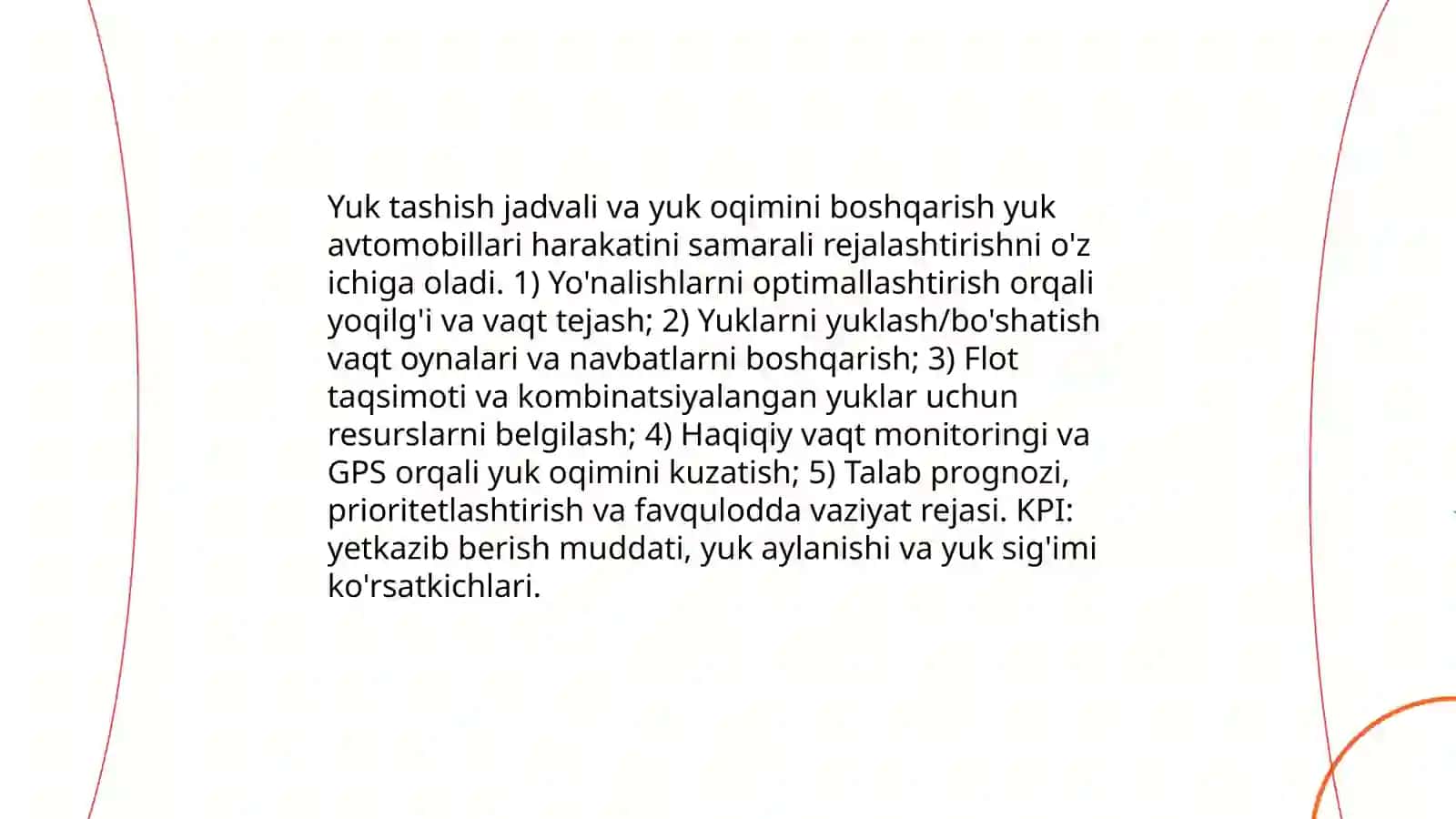 Yuk avtomobillari harakatni tashkil etish 4
