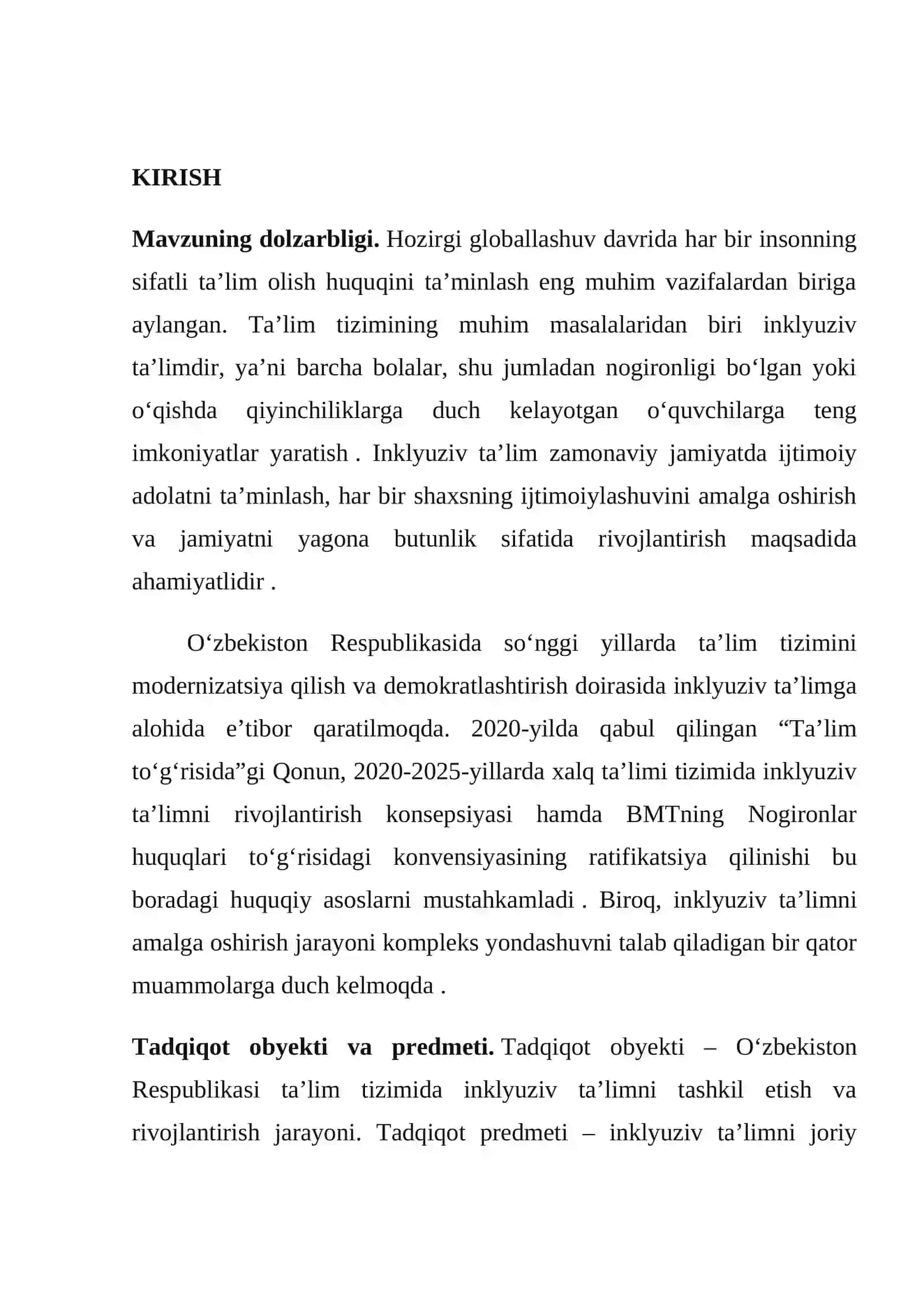 INKLYUZIV TA’LIM: MUAMMOLAR VA ISTIQBOLLAR 4