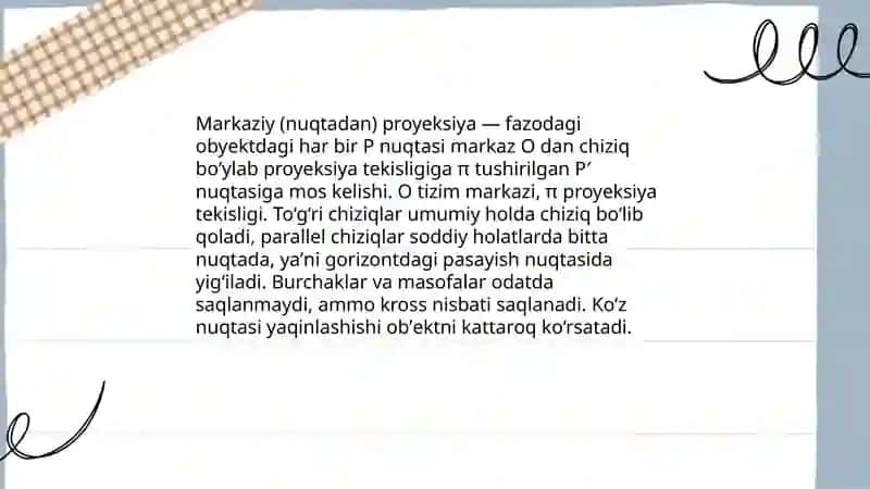 Tekislikning perspektivasi 4