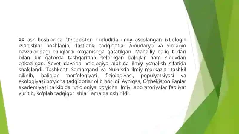 O'ZBEKISTONDA IXTIOLOGIYA FANINING RIVOJLANISHI 4
