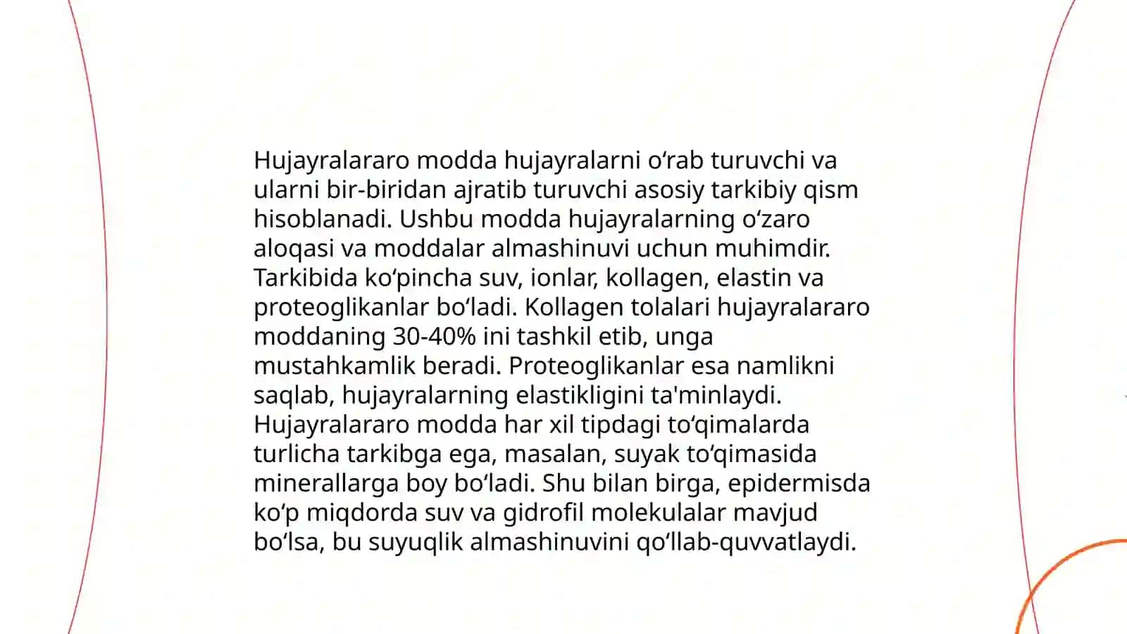 Birriktiruvchi to'qimaning hujayralararo moddasi 4