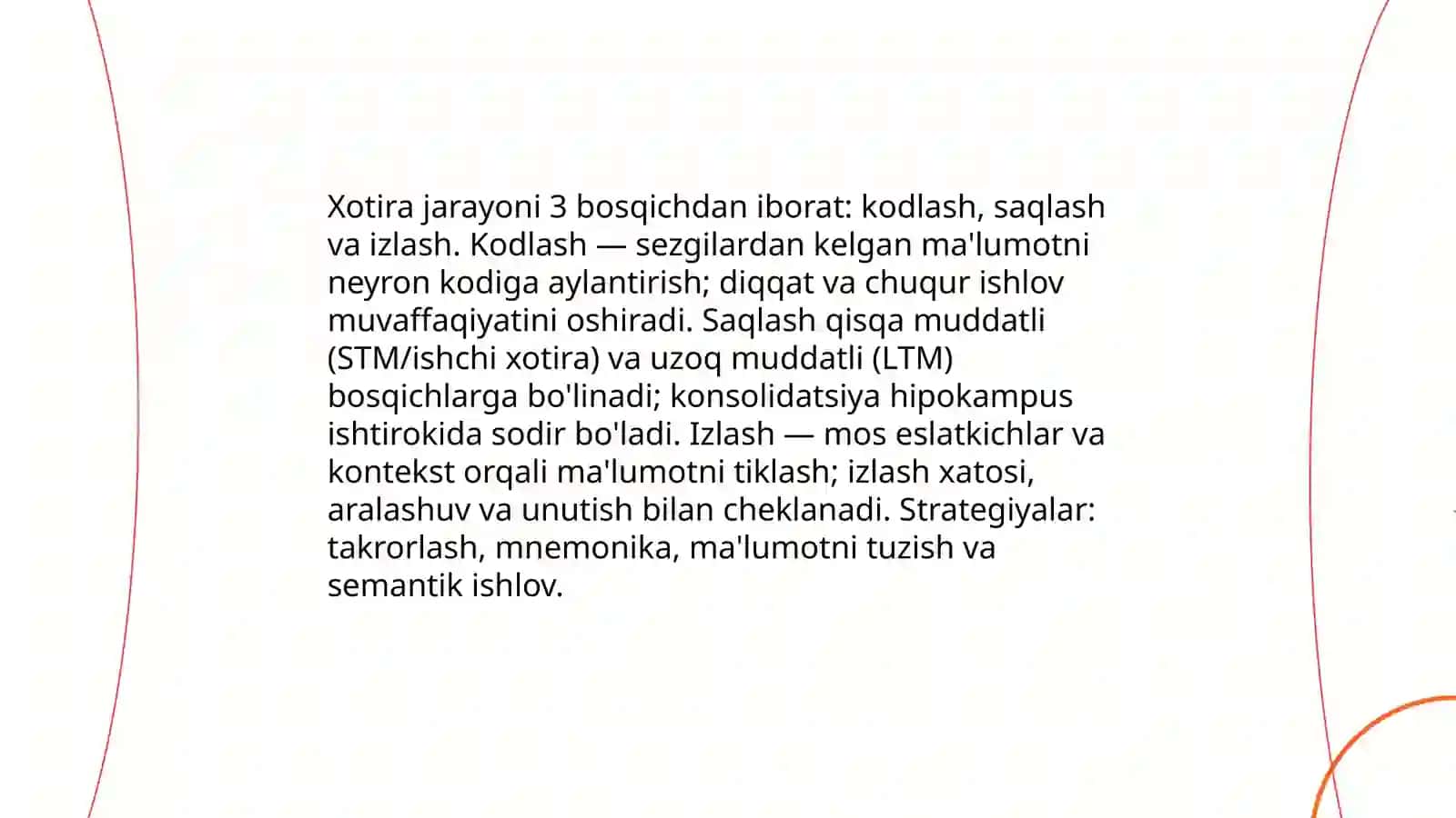 Xotira mavzusi yuzasidan taqdimot 4