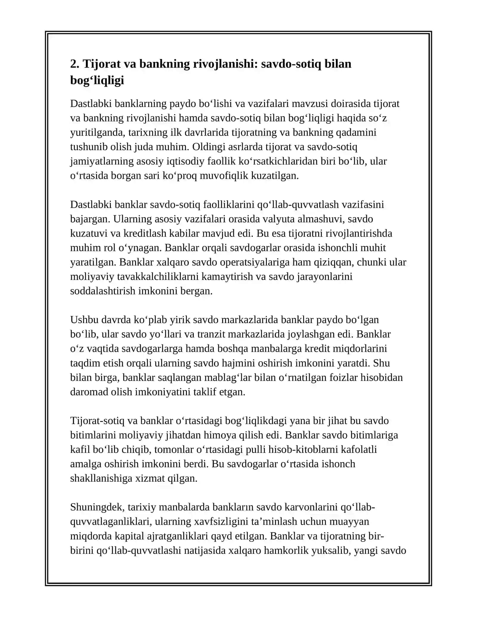 DASTLABKI BANKLARNING PAYDO BOʻLISHI VA VAZIFALARI 4
