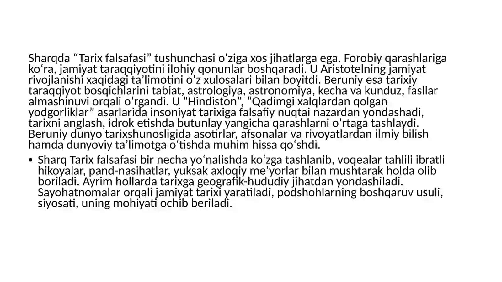 Tarix falsafasi va falsafa tarixi uyg’unligi 4