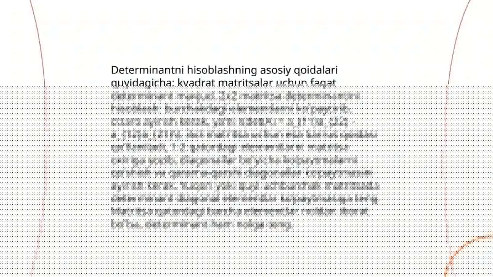Kvadrat matritsa determinanti 4