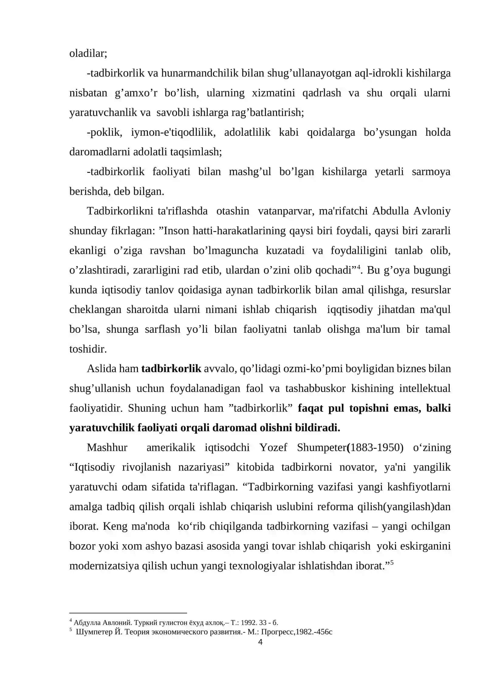 O’ZBEKISTONDA KICHIK BIZNES VA XUSUSIY TADBIRKORIKNI QO’LLAB QUVVATLANISHI 4