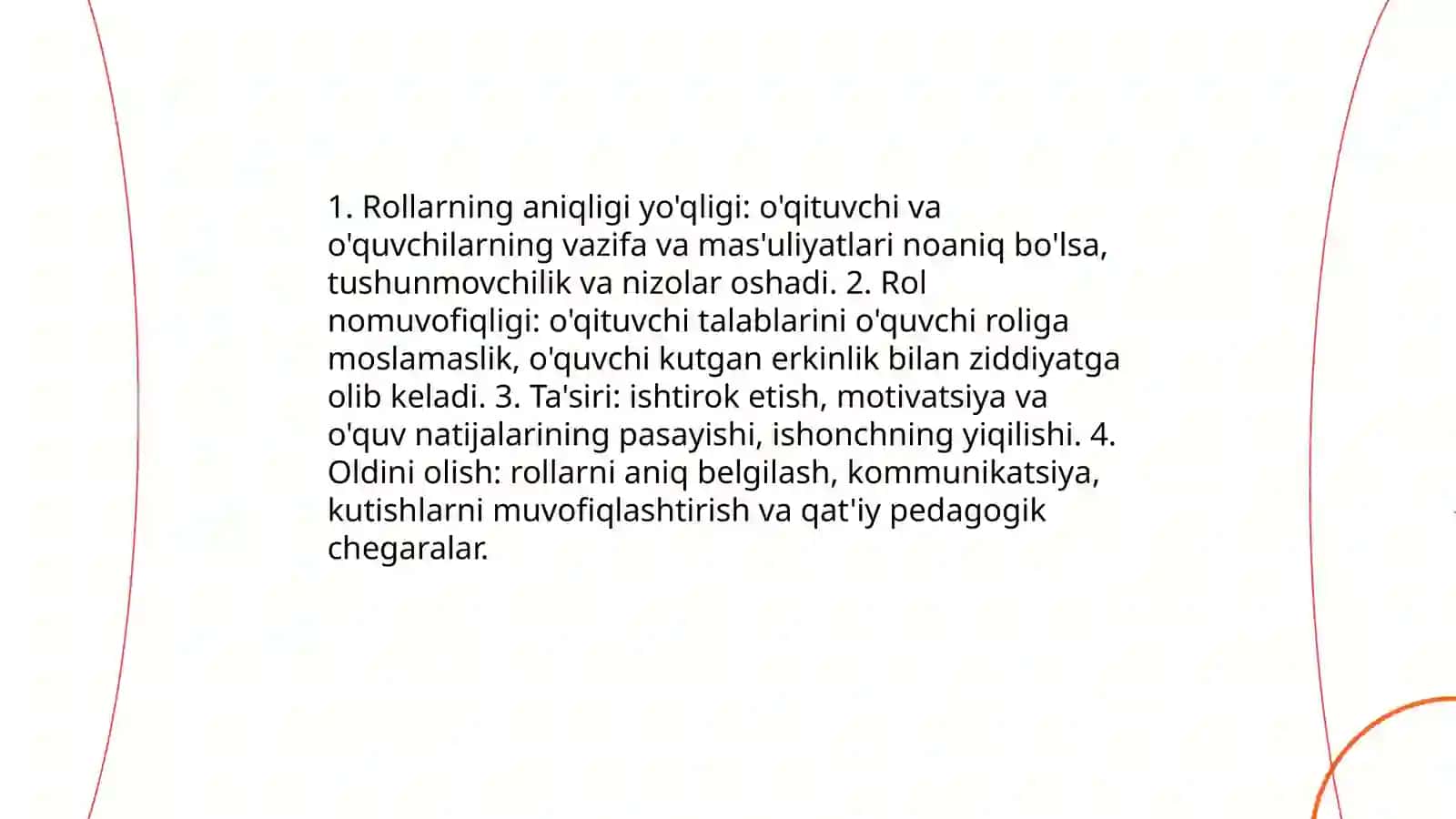 O'qituvchi va o'quvchilar o'rtasidagi nizolarning o'ziga xos xususiyatlari 4