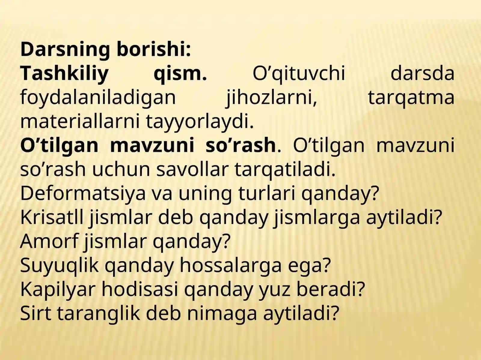 Kristall jismlarning erishi va qotishi 4