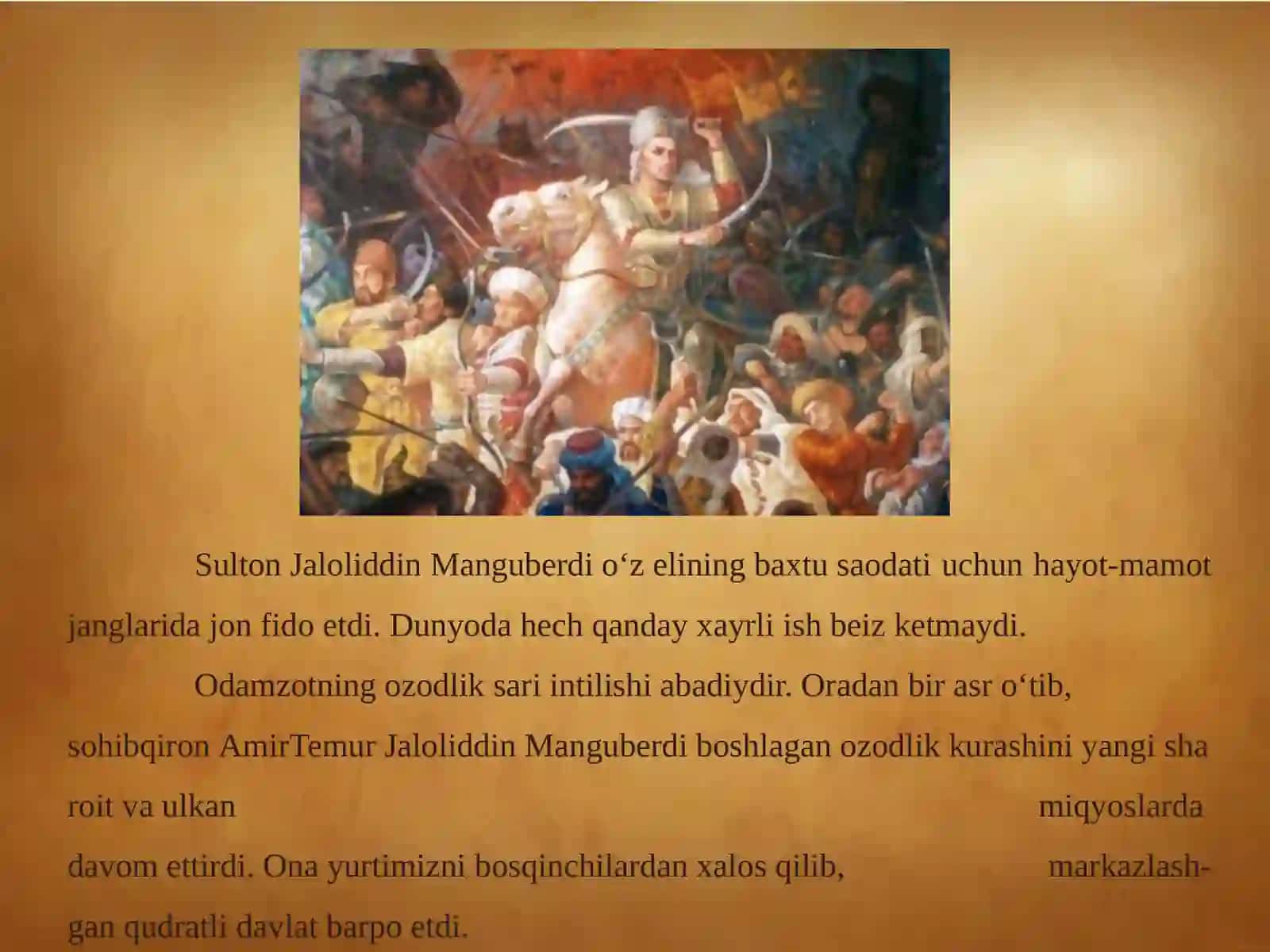 Jaloliddin Manguberdi – Vatan Himoyachisi va Jasur Sarkarda 4