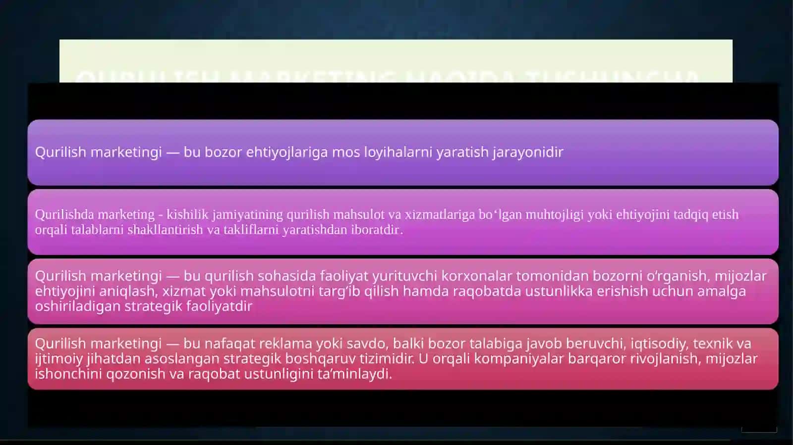 TOVAR VA XIZMATLARNING RAQOBATDOSHLIGINI BAHOLASH USULLARI 4