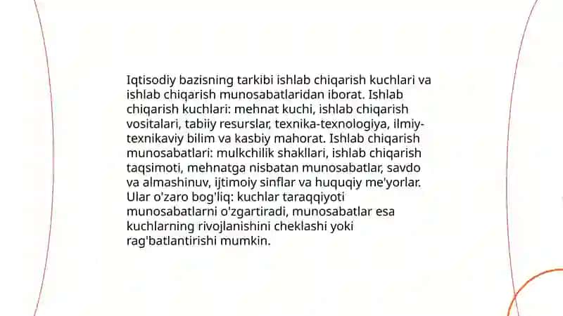Iqtisodiy bazis tushunchalar 4