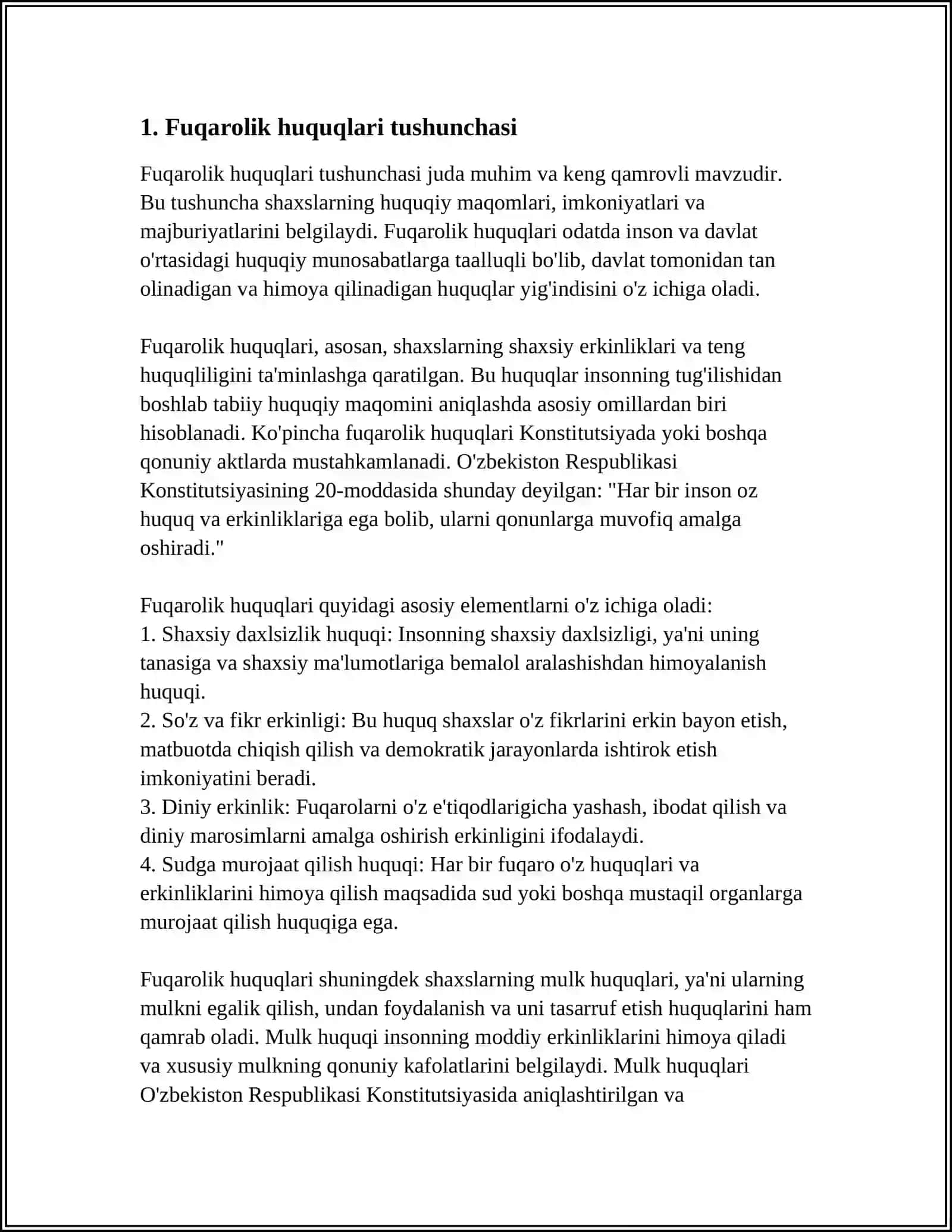 FUQAROLAR KONSTITUTSIYAVIY HUQUQ VA ERKINLIKLARINING KAFOLATLANISHI 4