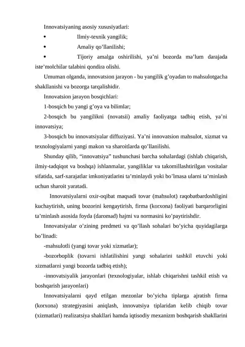 Innovatsiya faoliyatini moliyalashtirish 4