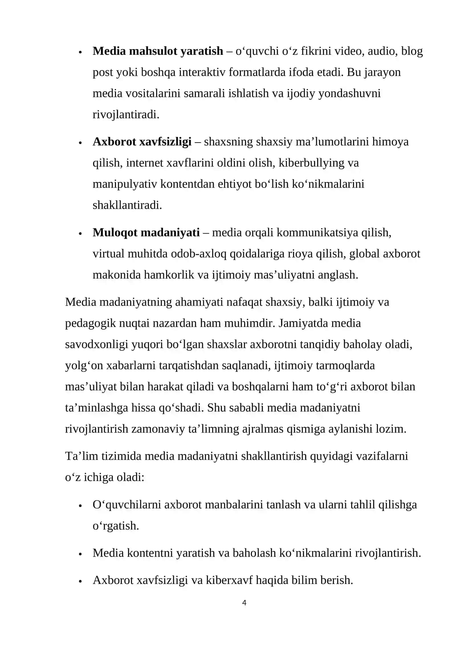 MEDIA MADANIYAT VA INNOVATSION PEDAGOGIKA 4