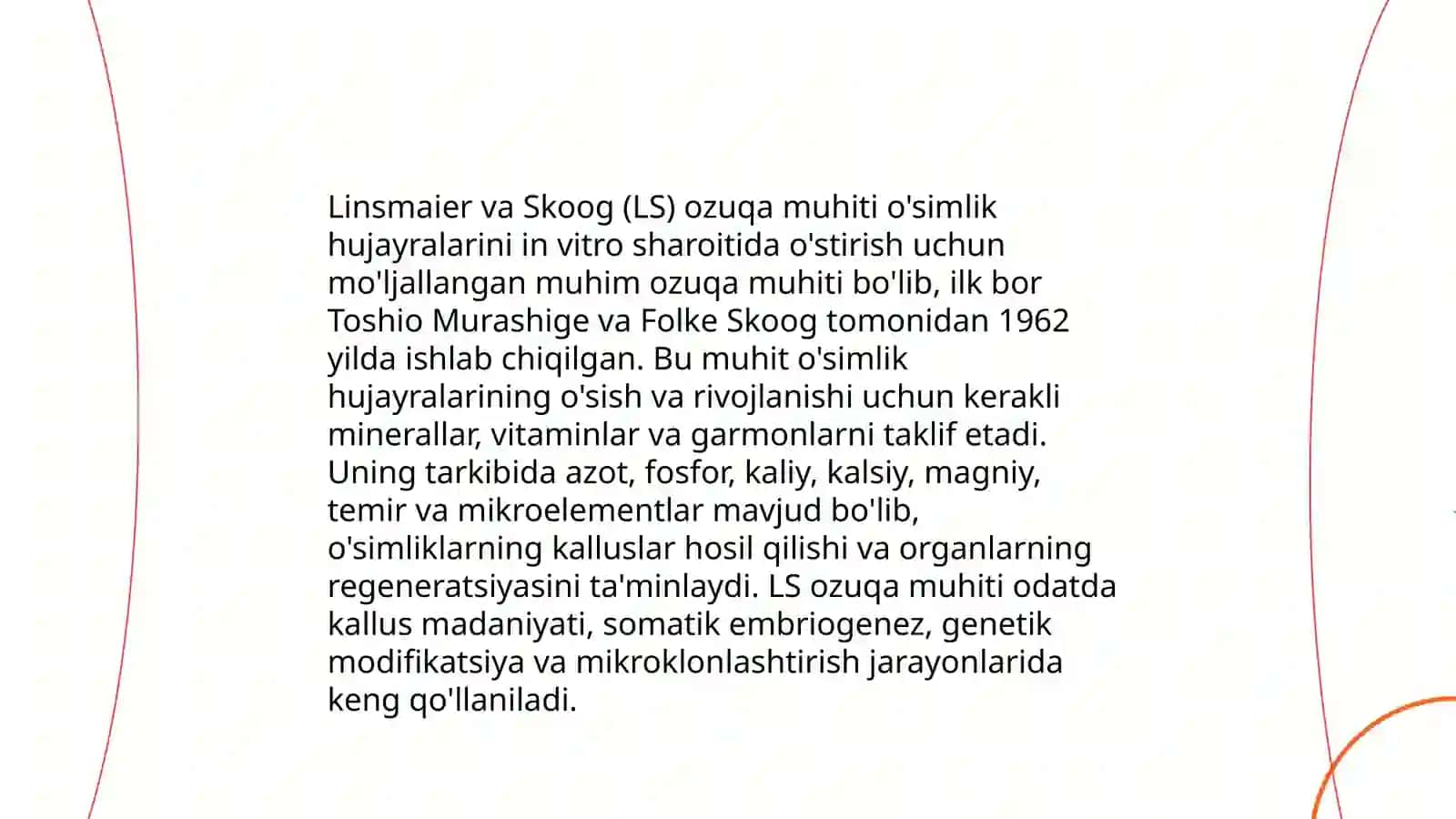 Murashige va Skoog (MS) ozuqa muhiti 4