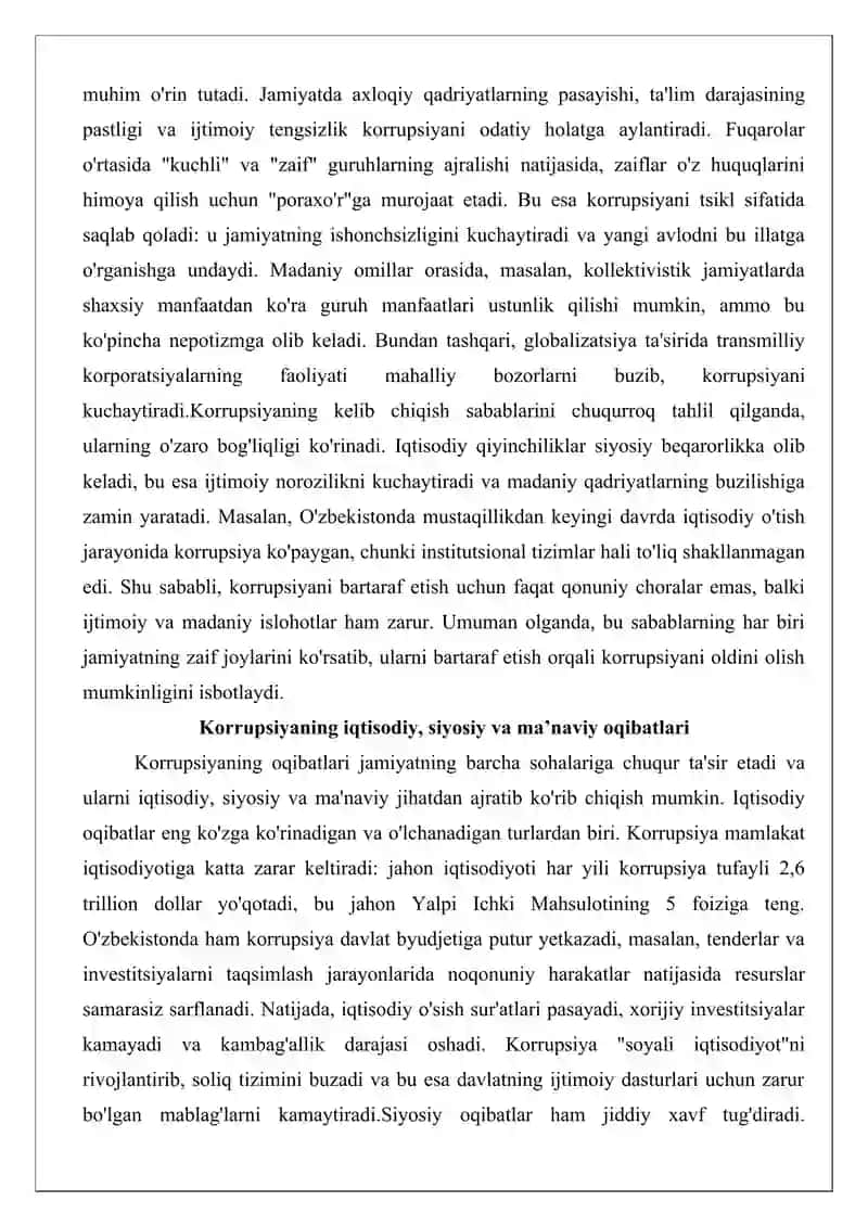 Korrupsiyaga qarshi kurash zarurati 4